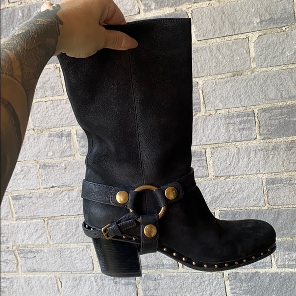 MIU MIU Harness suede boots - Picture 3 of 16